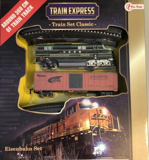 Toi-Toys Eisenbahn Set mit Schienen - Güterzug 