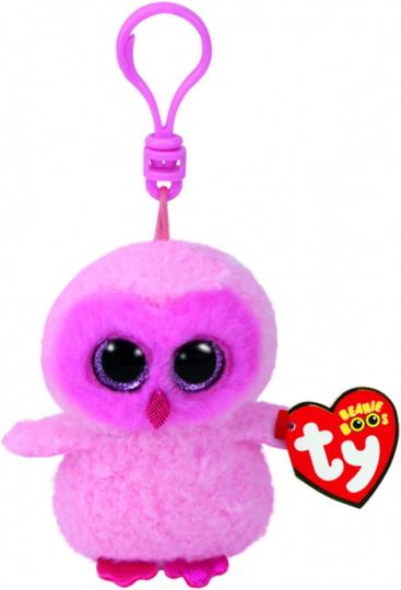 TY Twiggy Eule rosa mit Clip 8,5cm Beanie Boo's 