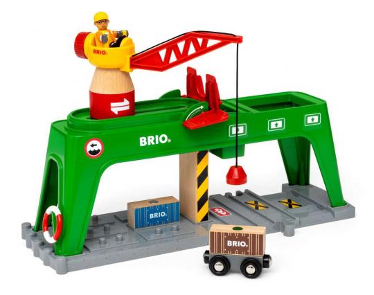 BRIO 33996 Bahn Verlade-Terminal für Holzeisenbahn 