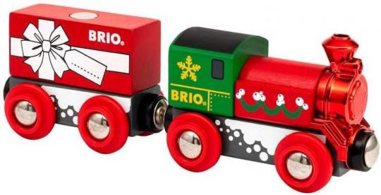 BRIO 33987 Weihnachtszug für Holzeisenbahn 